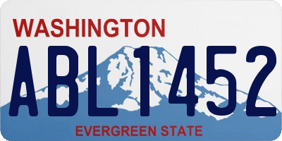 WA license plate ABL1452