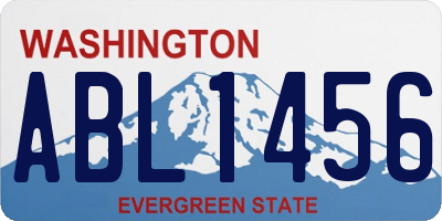 WA license plate ABL1456