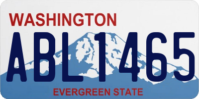 WA license plate ABL1465