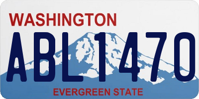 WA license plate ABL1470