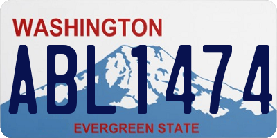 WA license plate ABL1474