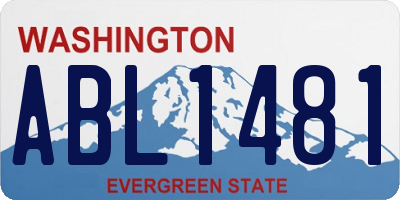 WA license plate ABL1481