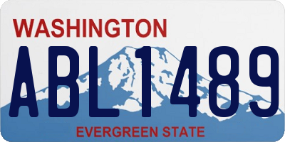 WA license plate ABL1489