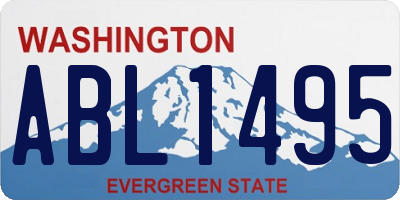 WA license plate ABL1495