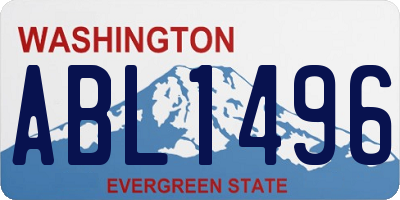 WA license plate ABL1496