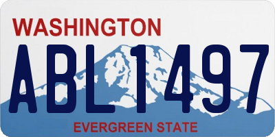 WA license plate ABL1497