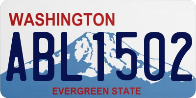 WA license plate ABL1502