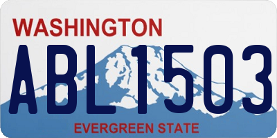 WA license plate ABL1503
