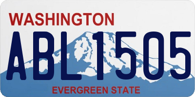 WA license plate ABL1505