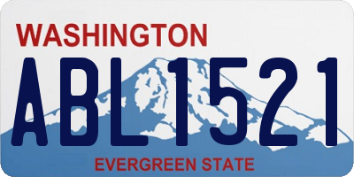 WA license plate ABL1521