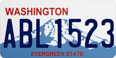 WA license plate ABL1523