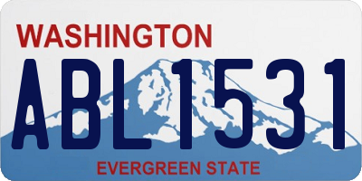 WA license plate ABL1531