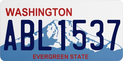 WA license plate ABL1537