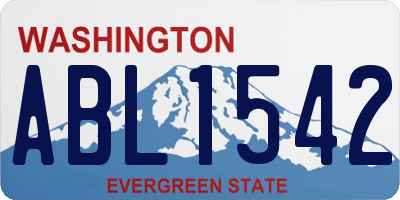 WA license plate ABL1542