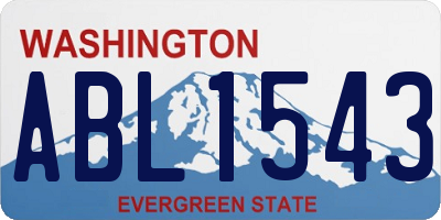 WA license plate ABL1543