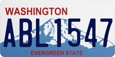 WA license plate ABL1547
