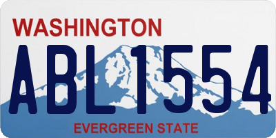 WA license plate ABL1554
