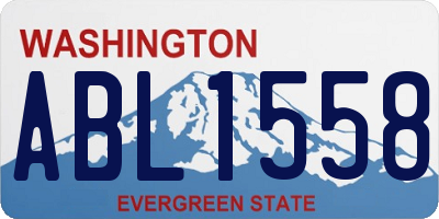 WA license plate ABL1558