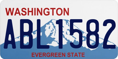 WA license plate ABL1582