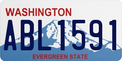 WA license plate ABL1591