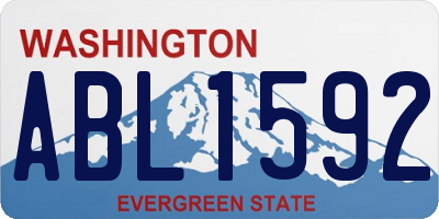 WA license plate ABL1592