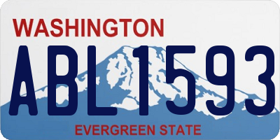WA license plate ABL1593