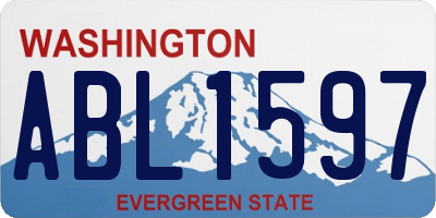 WA license plate ABL1597