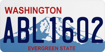 WA license plate ABL1602