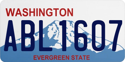 WA license plate ABL1607