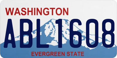 WA license plate ABL1608