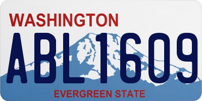 WA license plate ABL1609