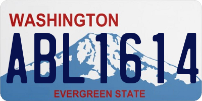 WA license plate ABL1614