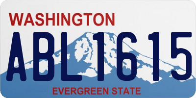 WA license plate ABL1615