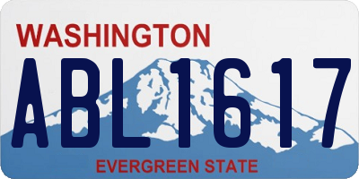 WA license plate ABL1617
