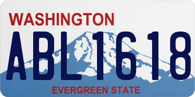 WA license plate ABL1618