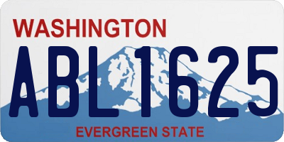 WA license plate ABL1625