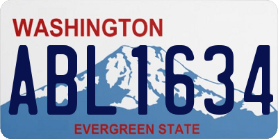 WA license plate ABL1634