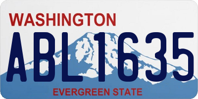 WA license plate ABL1635
