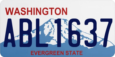 WA license plate ABL1637