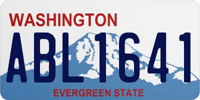 WA license plate ABL1641