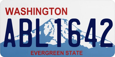 WA license plate ABL1642