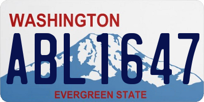 WA license plate ABL1647