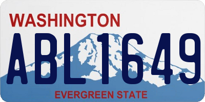 WA license plate ABL1649