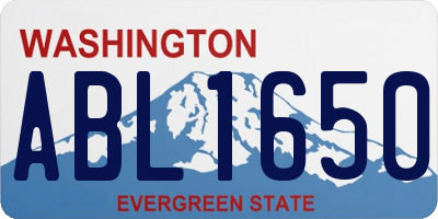 WA license plate ABL1650