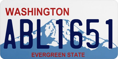 WA license plate ABL1651
