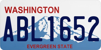 WA license plate ABL1652