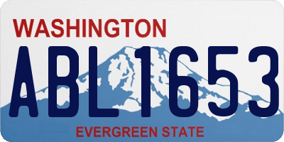 WA license plate ABL1653