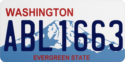 WA license plate ABL1663