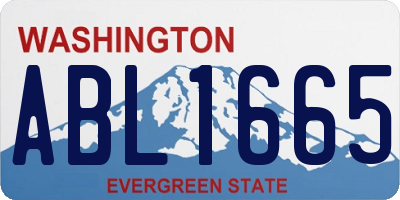 WA license plate ABL1665