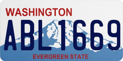 WA license plate ABL1669